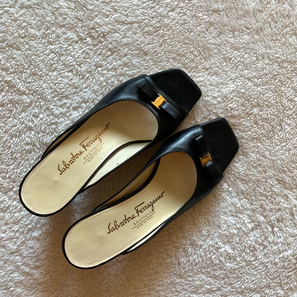 Vintage Salvatore Ferragamo Sexy Black Heels